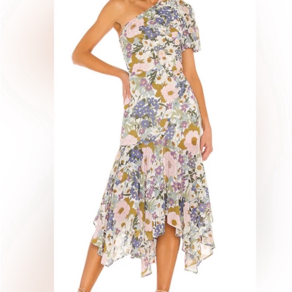 Floral One-Shoulder Dress